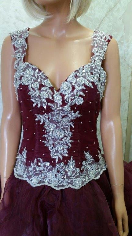 lace trim prom dress 2016